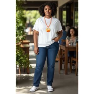 Orange Bead Necklace Mother Of Pearl Pendant Shell Clasp Necklace